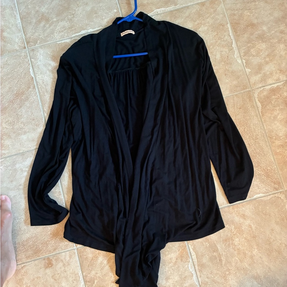 Cha Cha Vente Black Knit Cardigan 1X